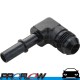 PROFLOW Male 3/8" Quick Connect To Male AN -8 (8AN) 90 Degree Fitting Black