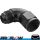 PROFLOW 90 Degree Full Flow Fitting Male To Female AN -4 (AN4) Black