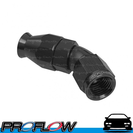 45 Degree Forged Fitting Hose End AN -4 (AN4) Suit PTFE Hose Black