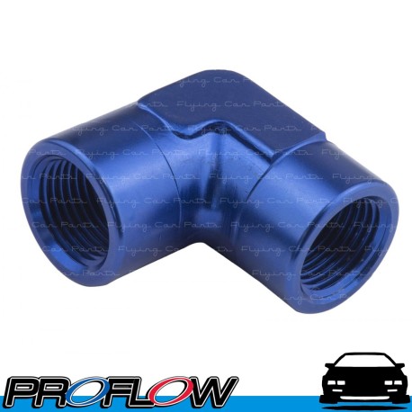 90 Degree Coupler Elbow 1/4" NPT Blue