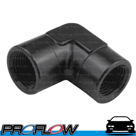 90 Degree Coupler Elbow 1/2" NPT Black