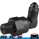 Male AN -6 (AN6) 90 Degree to 1/8" NPT Swivel Fitting Black