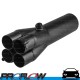 Slip On Mild Steel Exhaust Collector 12" x 2-1/2" Primary to 4-1/2"