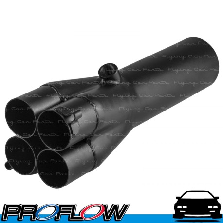 Slip On Mild Steel Exhaust Collector 12" x 2-1/2" Primary to 4-1/2"