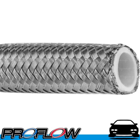 PROFLOW Teflon Stainless Steel Braided Hose PTFE AN -4 (AN4) 1m