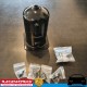 RACEWORKS 1.5L Surge Tank AN8 8AN Single Outlet Black Fuel Oil E85 Diesel