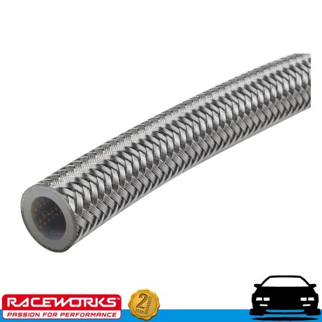 RACEWORKS SS BRAIDED PTFE E85 Hose AN3 3AN 1 Metre Fuel Oil E85 Diesel