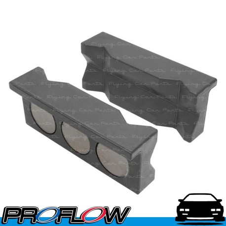 PROFLOW AN Fitting Nylon Vise Vice Jaws Magnetic (Black)