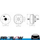 PROFLOW Power Brake Booster Universal 8" Single Diaphragm Zinc