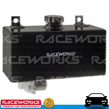 RACEWORKS Black Aluminium Horizontal Washer Bottle Tank 1.5L w/ Pump