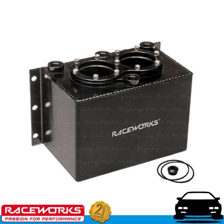 RACEWORKS 3L Surge Tank Kit Black suit Twin Bosch 044 Fuel Pump E85