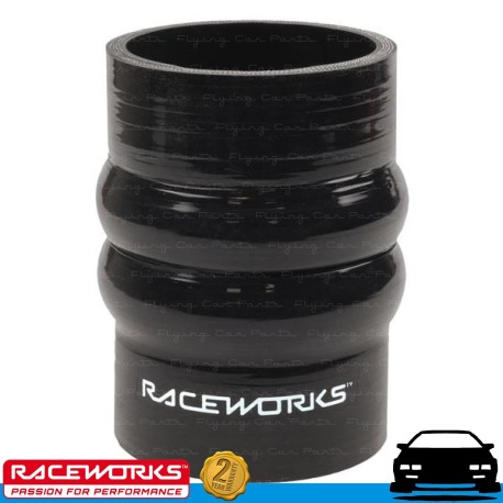 RACEWORKS Double Hump Silicone Intake Intercooler Hose 2.75" 70mm Black