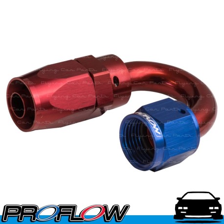 PROFLOW 100 Series 180 Degree Hose End Fitting Blue/Red  AN -10 (AN10)