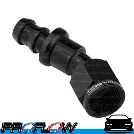 PROFLOW 400 Series 30 Degree Hose End Fitting Black Push On  AN -6 (AN6)