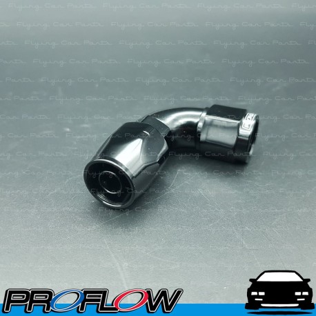 PROFLOW 500 Series 90 Degree Hose End Fitting Black Cutter  AN -6 (AN6)