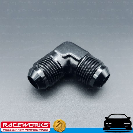 Raceworks Male Flare Union AN -8 AN8 90 Degree Fitting Fuel Oil Water E85