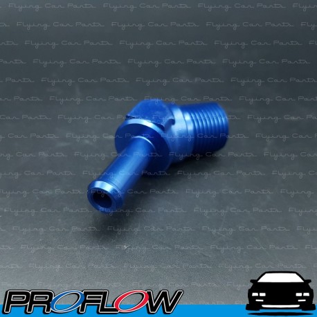 PROFLOW 3/8" Barb to 3/8" NPT Adaptor Fitting Blue 45 Degree
