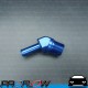 PROFLOW 3/8" Barb to 3/8" NPT Adaptor Fitting Blue 45 Degree