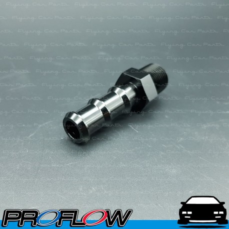 PROFLOW Straight 1/2" Barb To 3/8" NPT Fitting Adaptor Black
