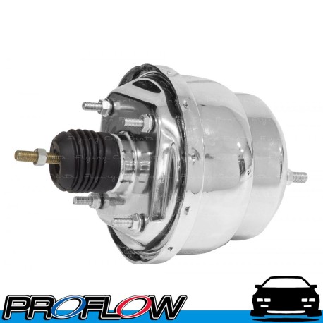 PROFLOW Brake Booster 7" Dual Diaphragm Chrome