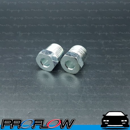 PROFLOW 2 x Male Tube Nuts Steel 1/2" x 20 for 3/16" Pipe