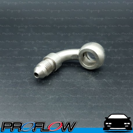 PROFLOW Stainless Steel 90 Degree 10mm / 3/8" Banjo To Male AN -3 (3AN)