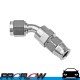 PROFLOW 45 Degree 3/8" Tube to Female AN -6 (AN6) Fitting Adapter Silver