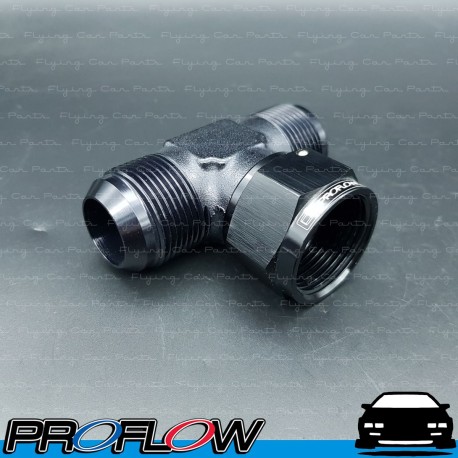 PROFLOW AN -16 (16AN) Female To Male Swivel Tee Fitting Adapter Black